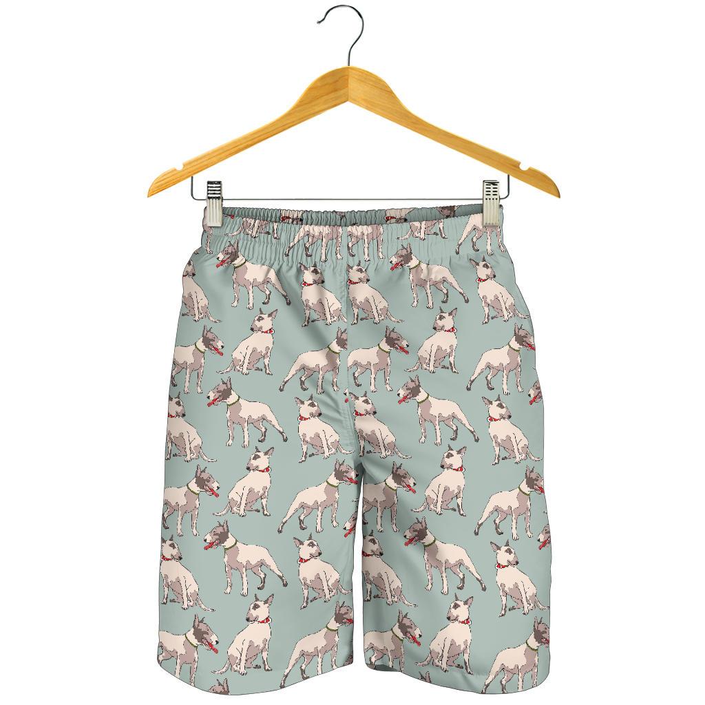 Bull Terrier Cute Print Pattern Mens Shorts-JTAMIGO.COM