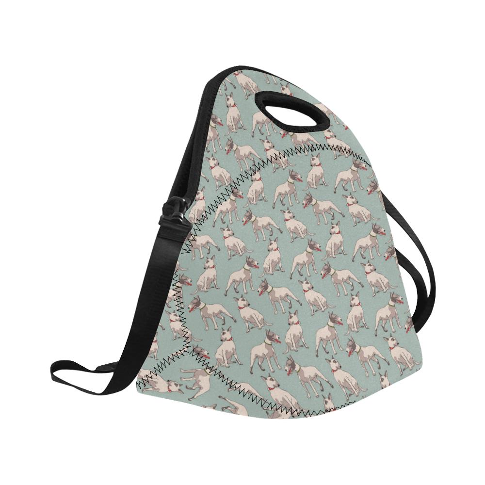 Bull Terrier Cute Print Pattern Neoprene Lunch Bag (Model 1669)(Large)-JTAMIGO.COM