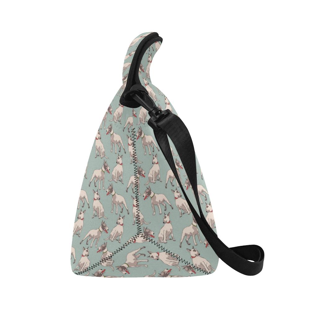 Bull Terrier Cute Print Pattern Neoprene Lunch Bag (Model 1669)(Large)-JTAMIGO.COM