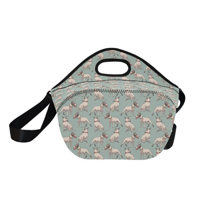 Bull Terrier Cute Print Pattern Neoprene Lunch Bag (Model 1669)(Large)-JTAMIGO.COM