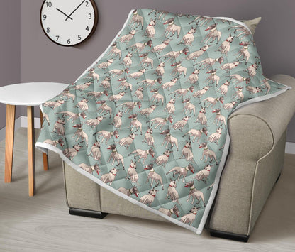 Bull Terrier Cute Print Pattern Premium Quilt-JTAMIGO.COM