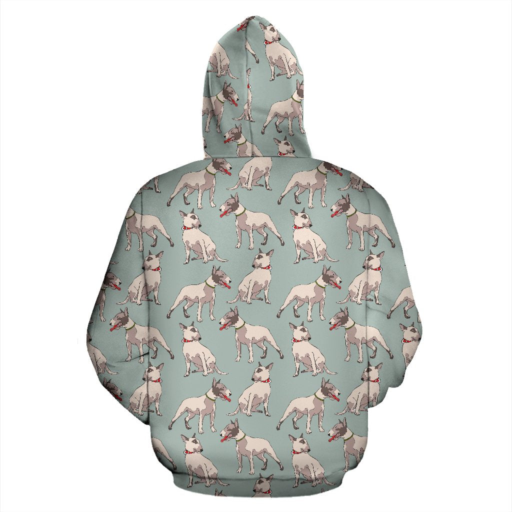 Bull Terrier Cute Print Pattern Pullover Hoodie
