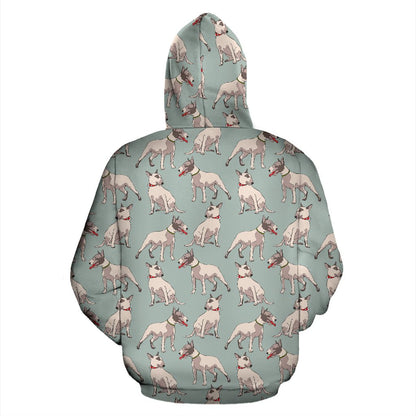 Bull Terrier Cute Print Pattern Pullover Hoodie