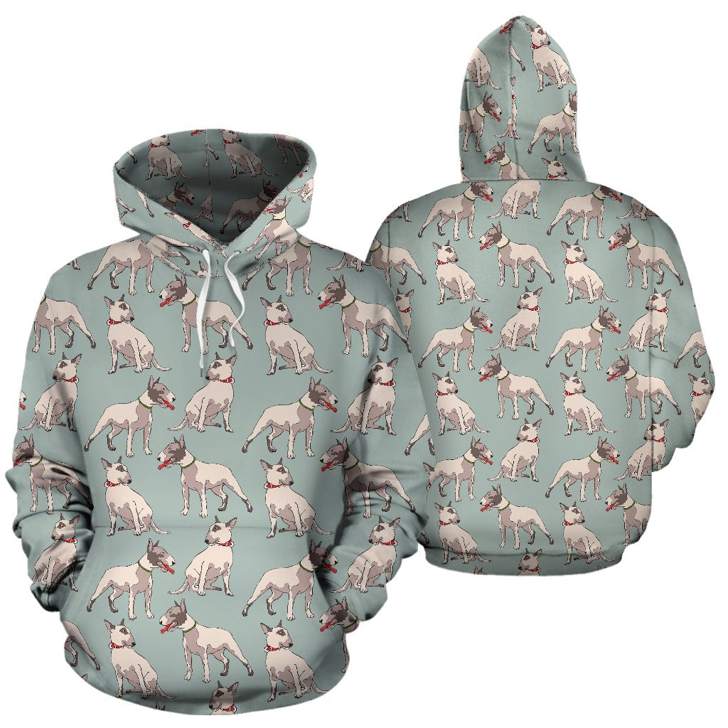 Bull Terrier Cute Print Pattern Pullover Hoodie