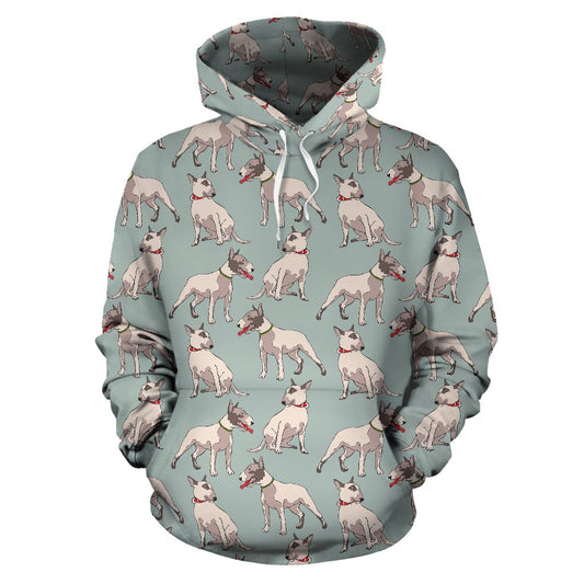 Bull Terrier Cute Print Pattern Pullover Hoodie