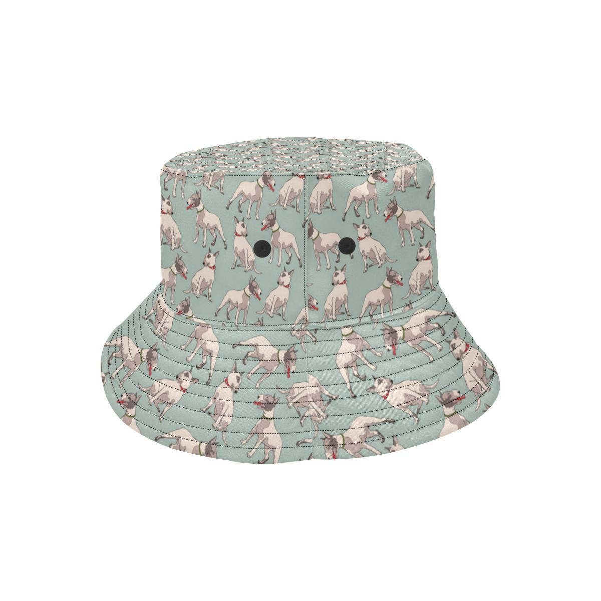 Bull Terrier Cute Print Pattern Unisex Bucket Hat