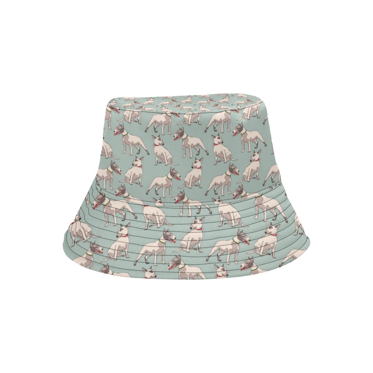 Bull Terrier Cute Print Pattern Unisex Bucket Hat