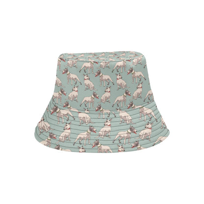 Bull Terrier Cute Print Pattern Unisex Bucket Hat