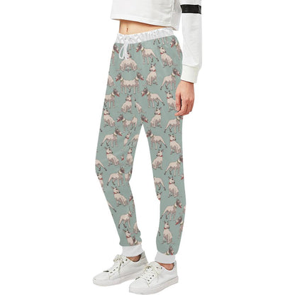 Bull Terrier Cute Print Pattern Unisex Casual Sweatpants (Model L11)-JTAMIGO.COM