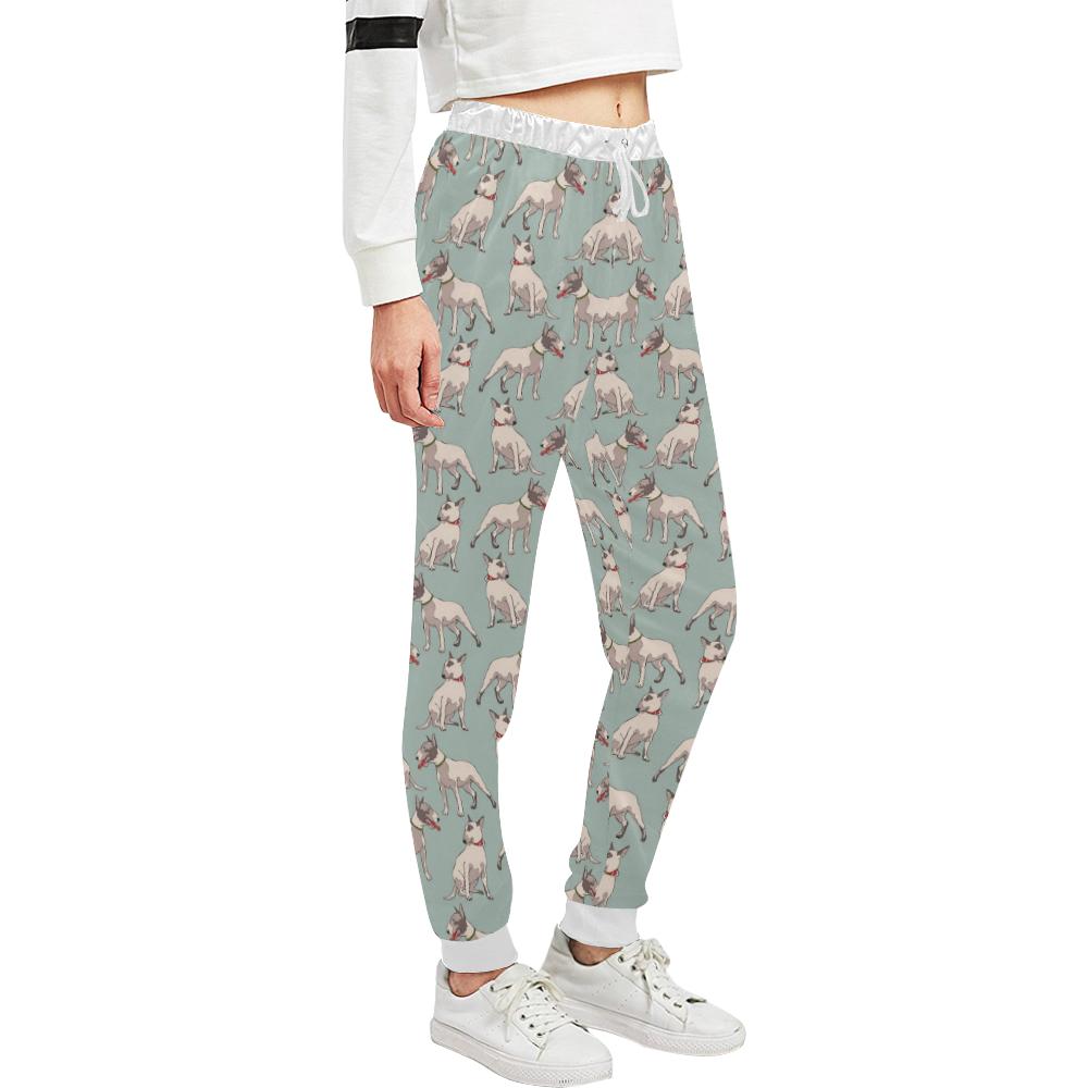 Bull Terrier Cute Print Pattern Unisex Casual Sweatpants (Model L11)-JTAMIGO.COM