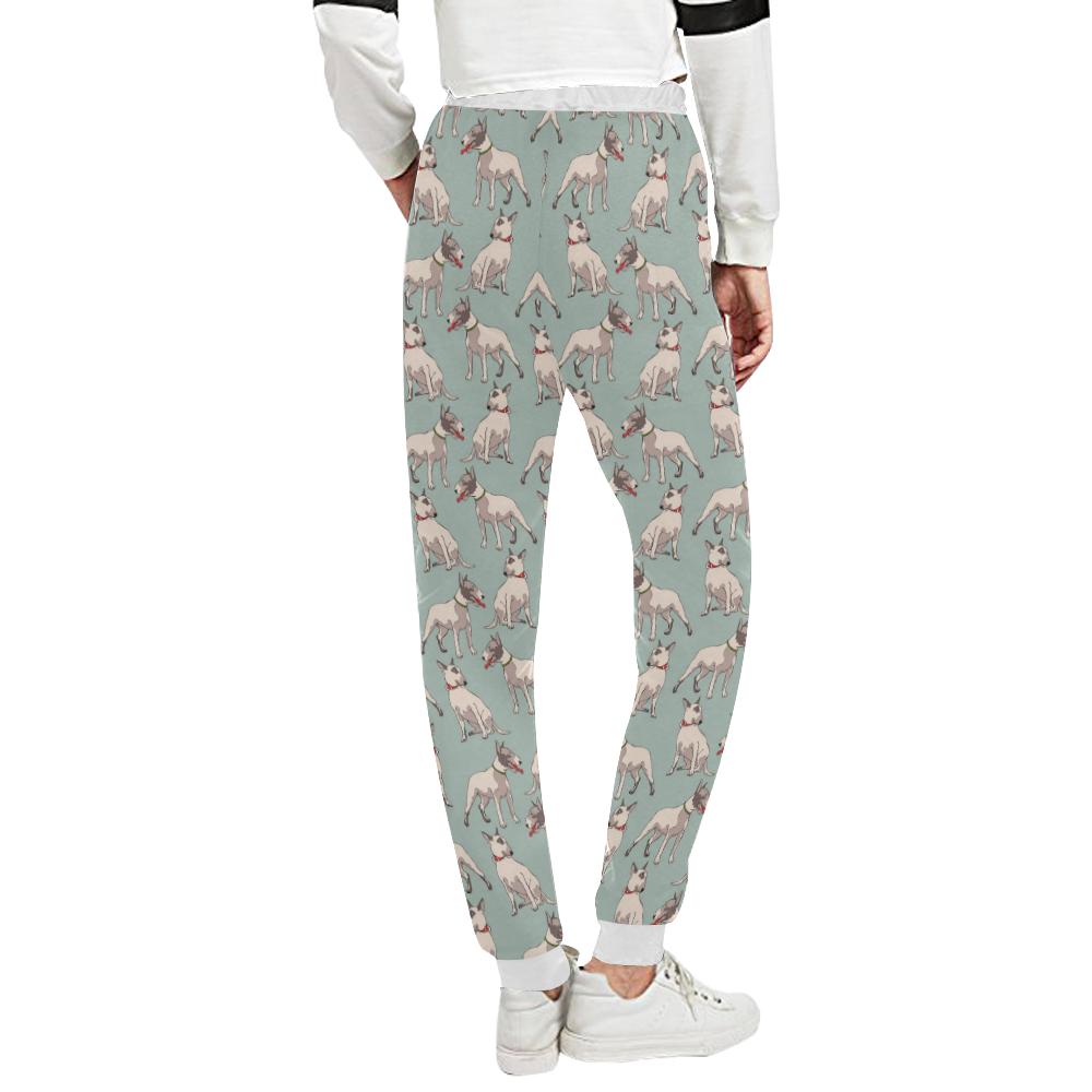 Bull Terrier Cute Print Pattern Unisex Casual Sweatpants (Model L11)-JTAMIGO.COM