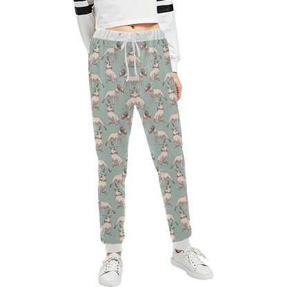 Bull Terrier Cute Print Pattern Unisex Casual Sweatpants (Model L11)-JTAMIGO.COM