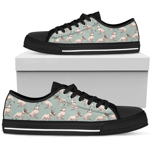 Bull Terrier Cute Print Pattern Women Low Top Shoes