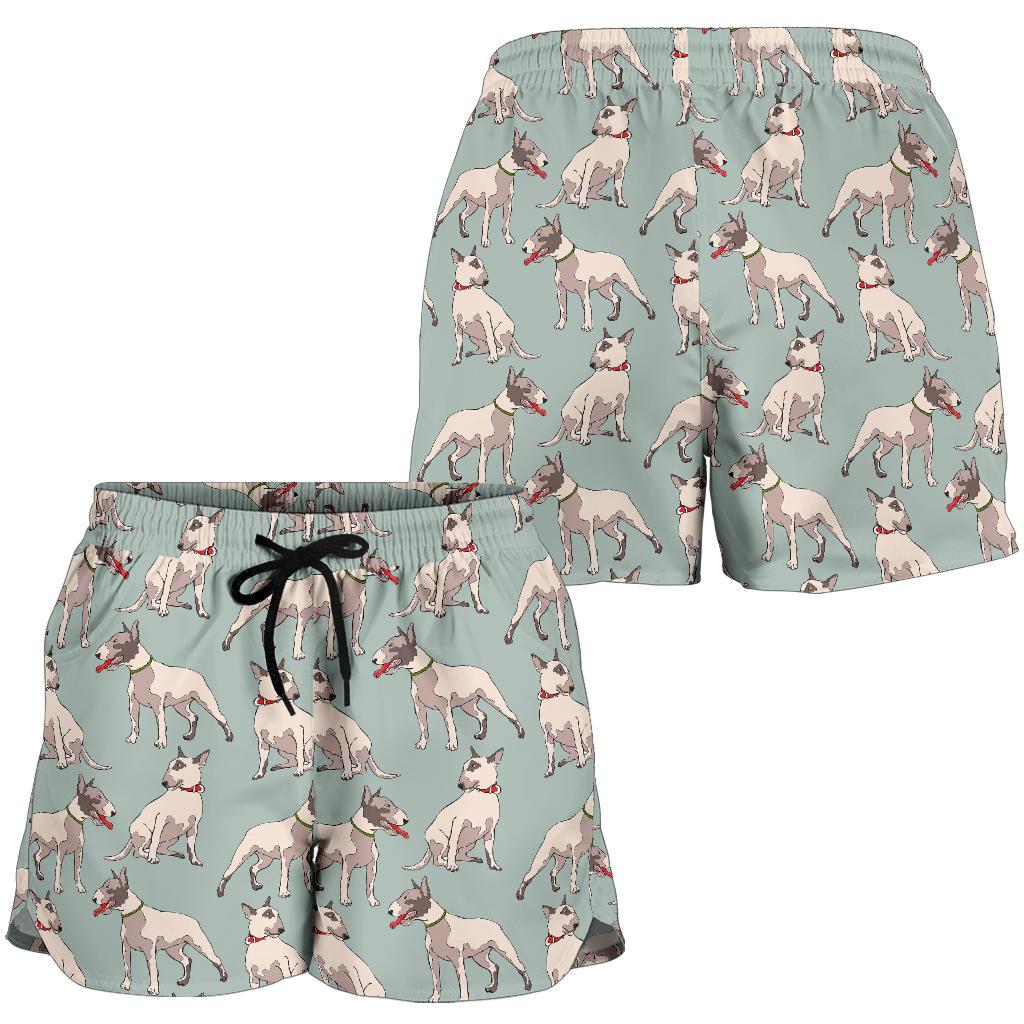 Bull Terrier Cute Print Pattern Women Shorts-JTAMIGO.COM
