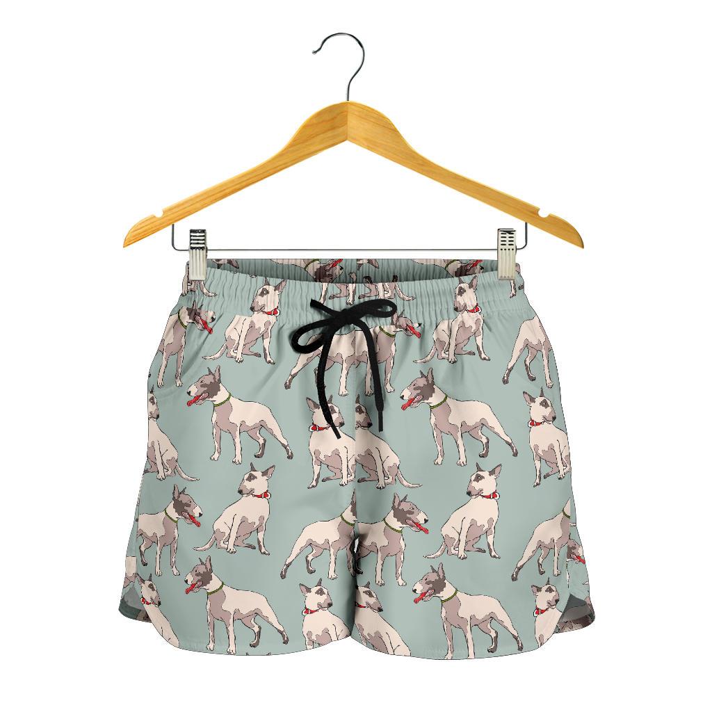 Bull Terrier Cute Print Pattern Women Shorts-JTAMIGO.COM