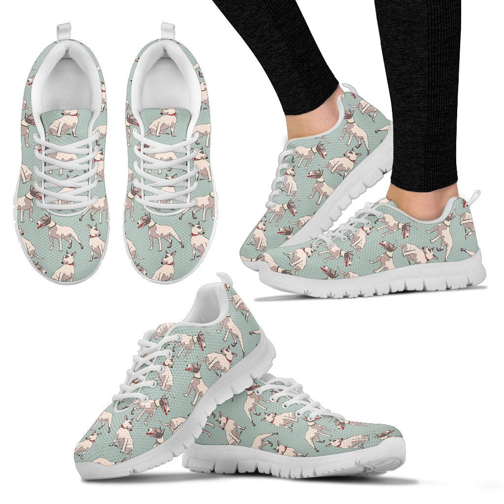 Bull Terrier Cute Print Pattern Women Sneakers Shoes