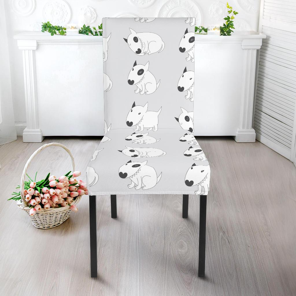 Bull Terrier hand draw Print Pattern Dinning Chair Slipper-JTAMIGO.COM