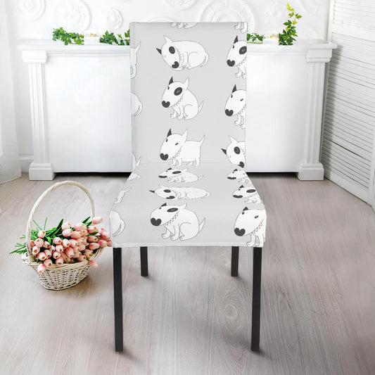 Bull Terrier hand draw Print Pattern Dinning Chair Slipper-JTAMIGO.COM