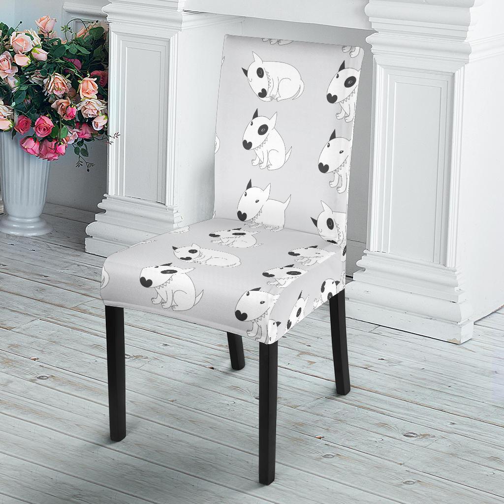 Bull Terrier hand draw Print Pattern Dinning Chair Slipper-JTAMIGO.COM
