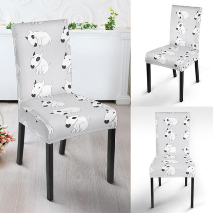Bull Terrier hand draw Print Pattern Dinning Chair Slipper-JTAMIGO.COM