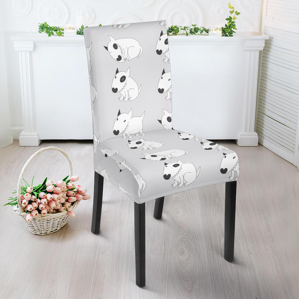Bull Terrier hand draw Print Pattern Dinning Chair Slipper-JTAMIGO.COM