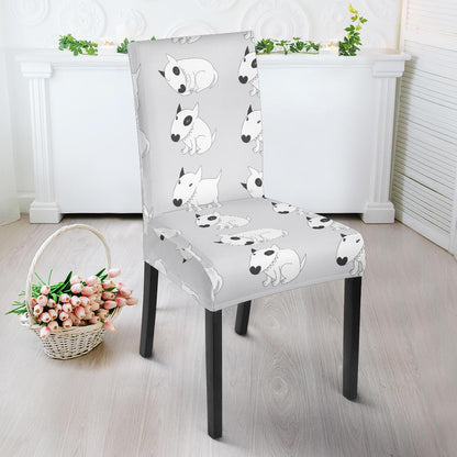 Bull Terrier hand draw Print Pattern Dinning Chair Slipper-JTAMIGO.COM