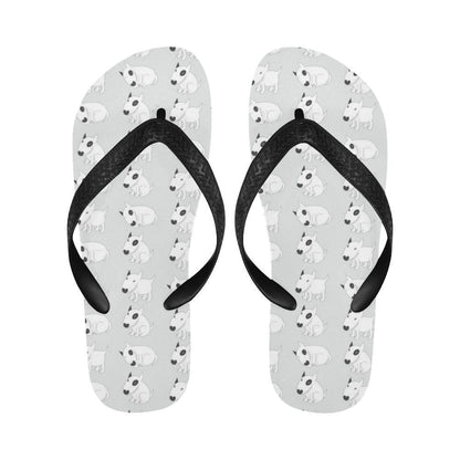 Bull Terrier hand draw Print Pattern Flip Flops-JTAMIGO.COM
