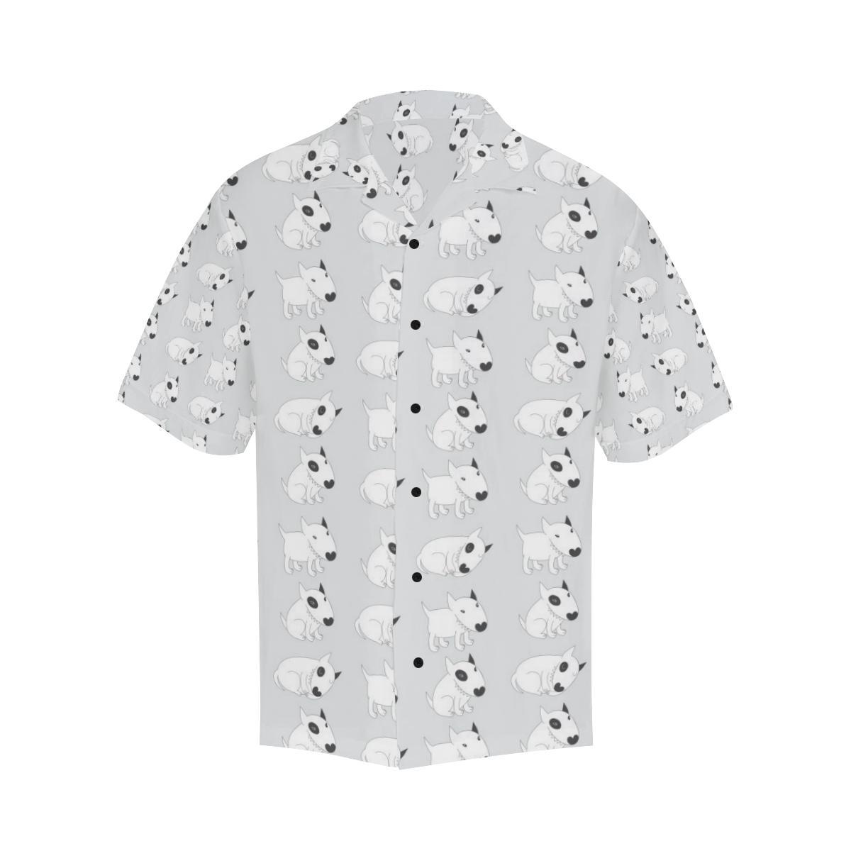 Bull Terrier hand draw Print Pattern Men Aloha Hawaiian Shirt