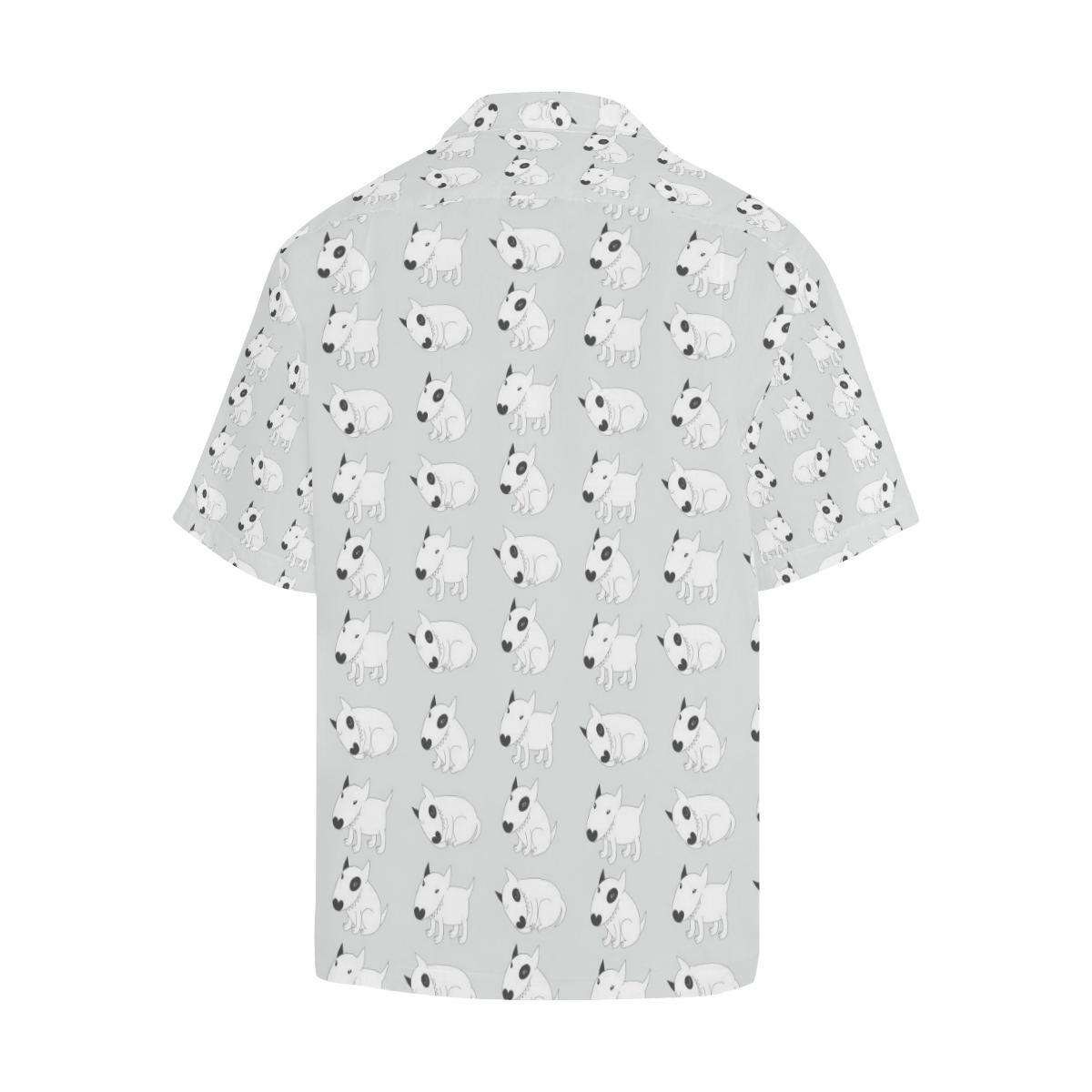 Bull Terrier hand draw Print Pattern Men Aloha Hawaiian Shirt