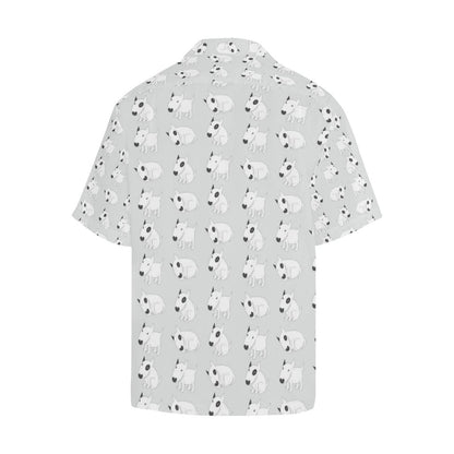 Bull Terrier hand draw Print Pattern Men Aloha Hawaiian Shirt