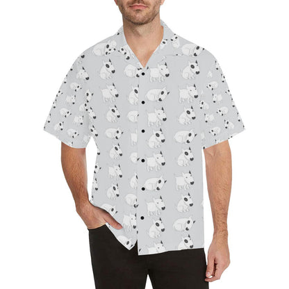 Bull Terrier hand draw Print Pattern Men Aloha Hawaiian Shirt