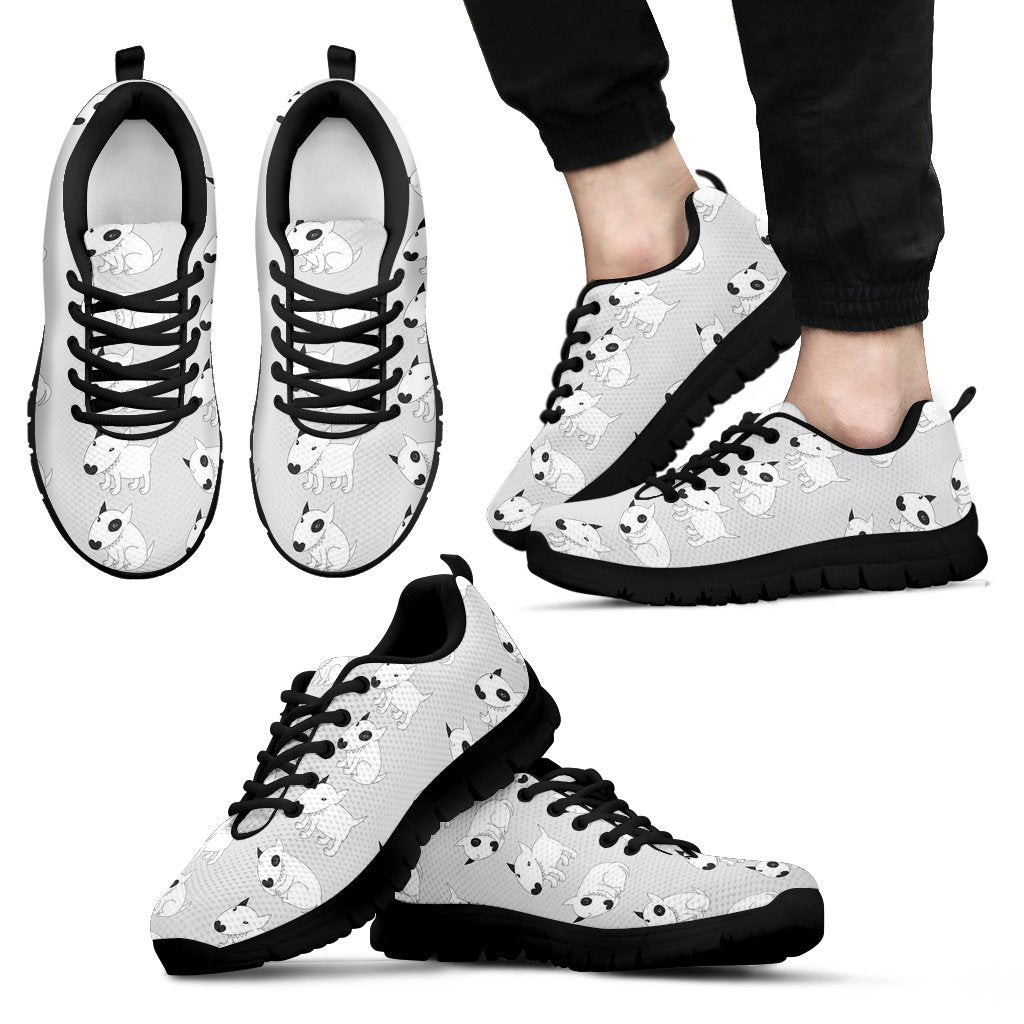 Bull Terrier hand draw Print Pattern Men Sneakers Shoes