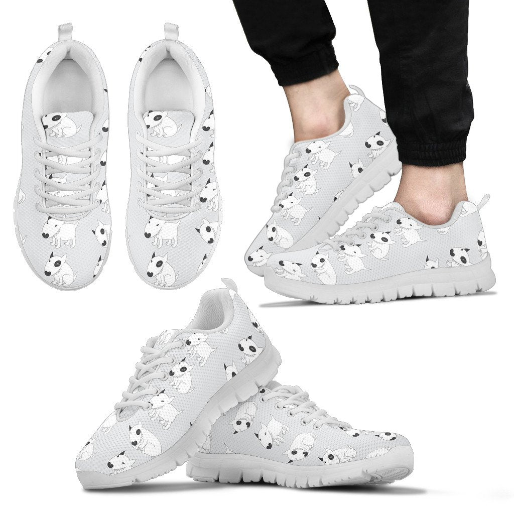 Bull Terrier hand draw Print Pattern Men Sneakers Shoes