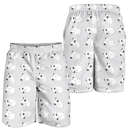 Bull Terrier hand draw Print Pattern Mens Shorts-JTAMIGO.COM
