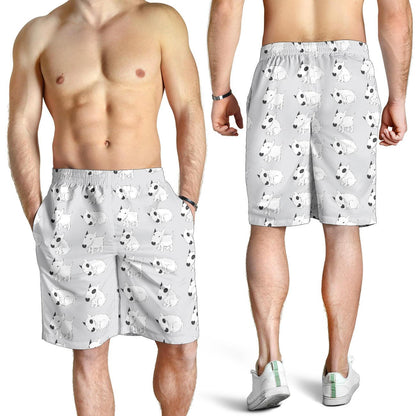 Bull Terrier hand draw Print Pattern Mens Shorts-JTAMIGO.COM