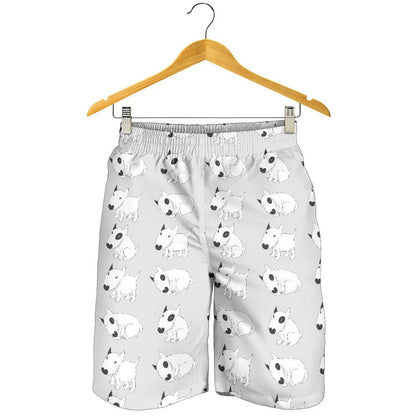 Bull Terrier hand draw Print Pattern Mens Shorts-JTAMIGO.COM