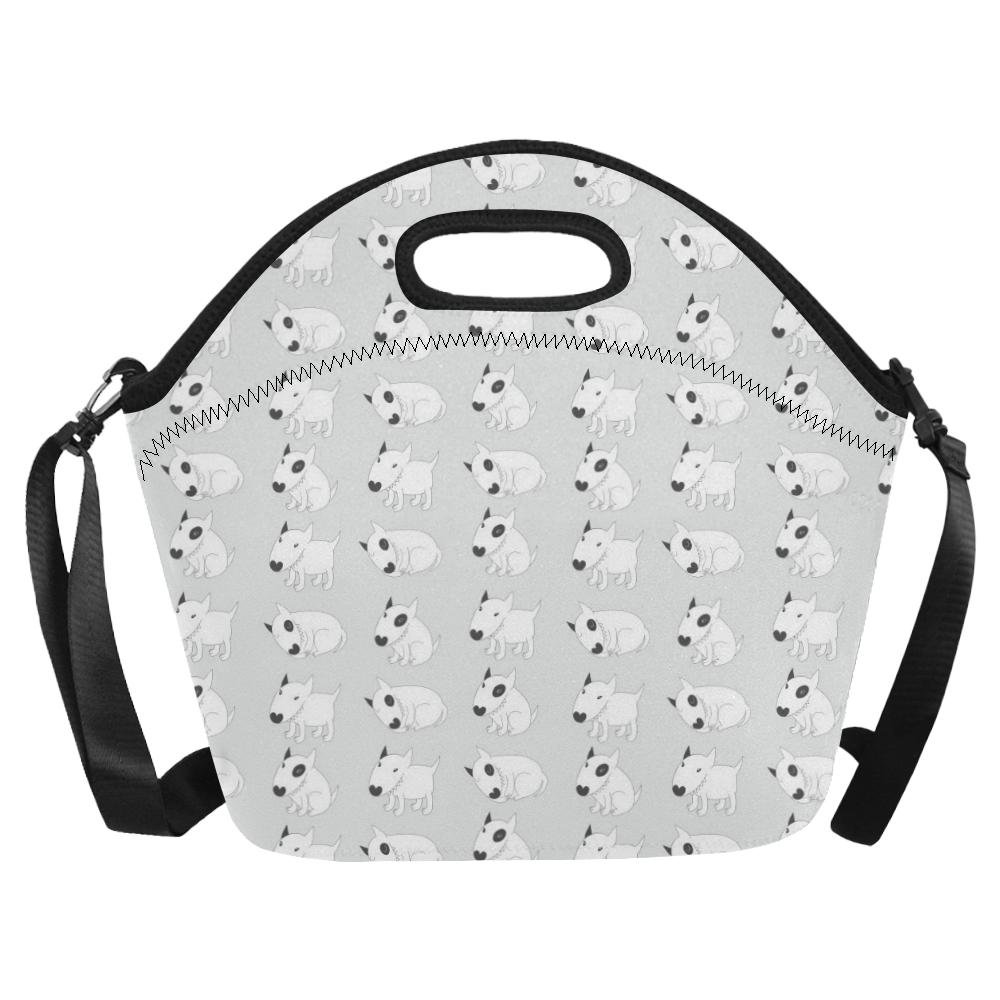 Bull Terrier hand draw Print Pattern Neoprene Lunch Bag (Model 1669)(Large)-JTAMIGO.COM