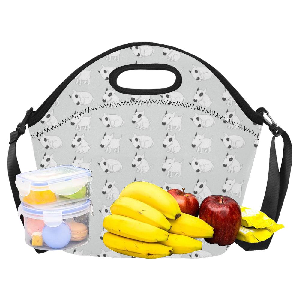 Bull Terrier hand draw Print Pattern Neoprene Lunch Bag (Model 1669)(Large)-JTAMIGO.COM