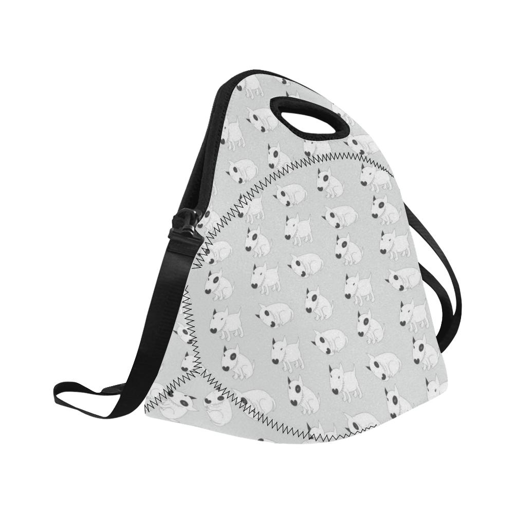 Bull Terrier hand draw Print Pattern Neoprene Lunch Bag (Model 1669)(Large)-JTAMIGO.COM