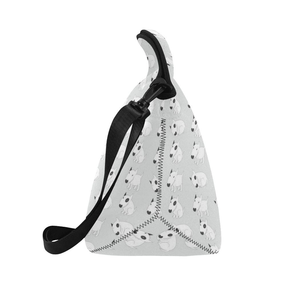 Bull Terrier hand draw Print Pattern Neoprene Lunch Bag (Model 1669)(Large)-JTAMIGO.COM