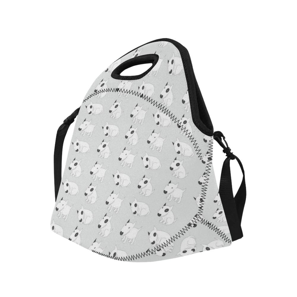 Bull Terrier hand draw Print Pattern Neoprene Lunch Bag (Model 1669)(Large)-JTAMIGO.COM