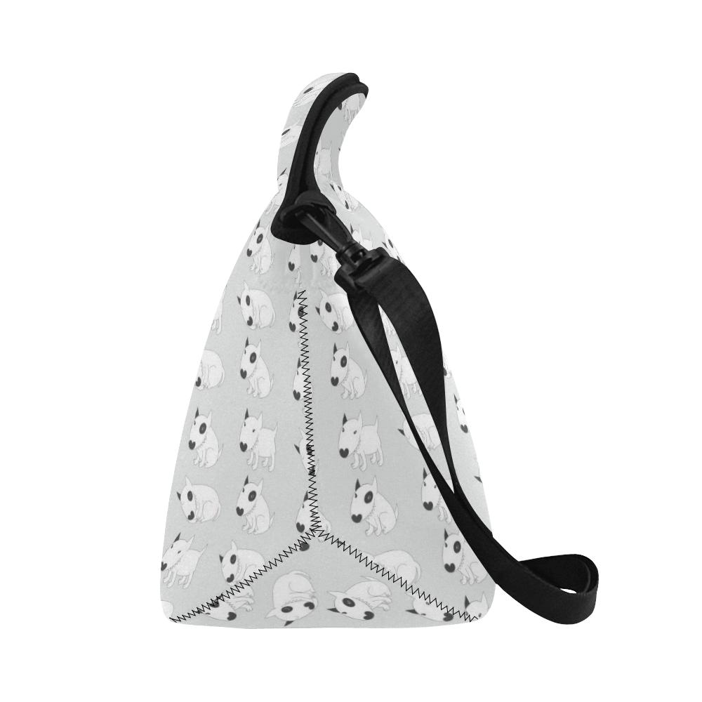 Bull Terrier hand draw Print Pattern Neoprene Lunch Bag (Model 1669)(Large)-JTAMIGO.COM
