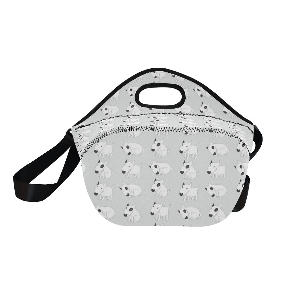 Bull Terrier hand draw Print Pattern Neoprene Lunch Bag (Model 1669)(Large)-JTAMIGO.COM