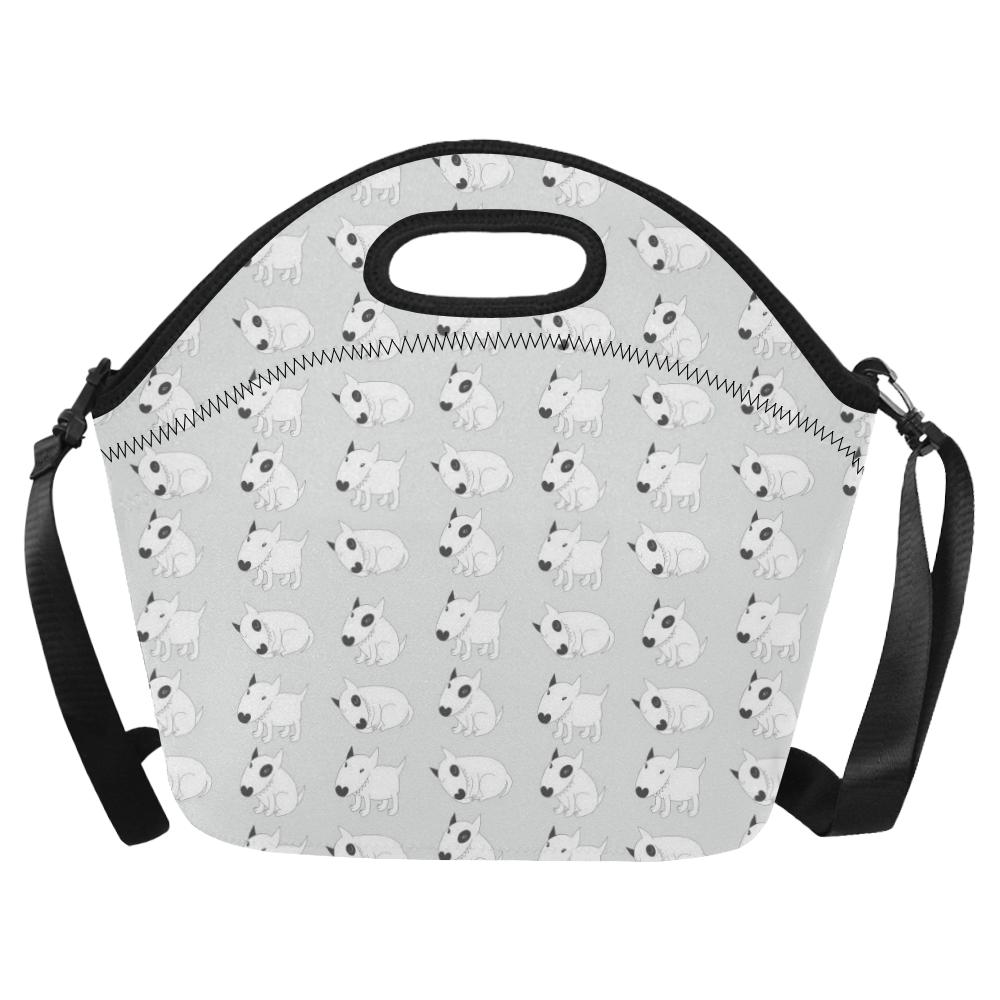 Bull Terrier hand draw Print Pattern Neoprene Lunch Bag (Model 1669)(Large)-JTAMIGO.COM