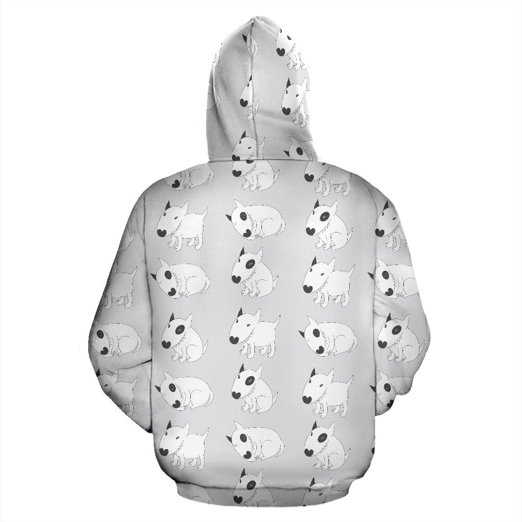 Bull Terrier hand draw Print Pattern Pullover Hoodie