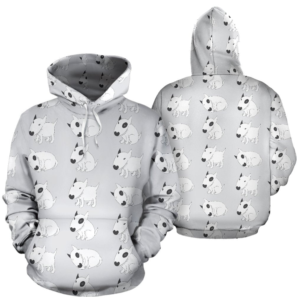 Bull Terrier hand draw Print Pattern Pullover Hoodie