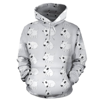 Bull Terrier hand draw Print Pattern Pullover Hoodie
