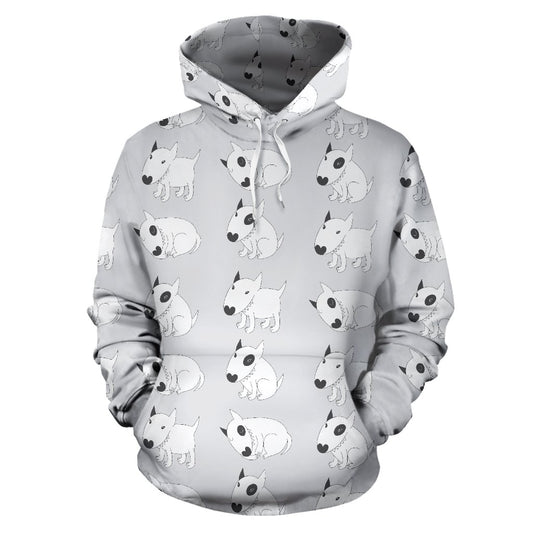 Bull Terrier hand draw Print Pattern Pullover Hoodie
