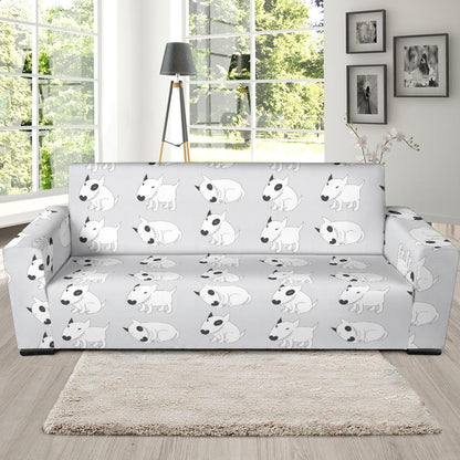 Bull Terrier hand draw Print Pattern Sofa Slipcover-JTAMIGO.COM