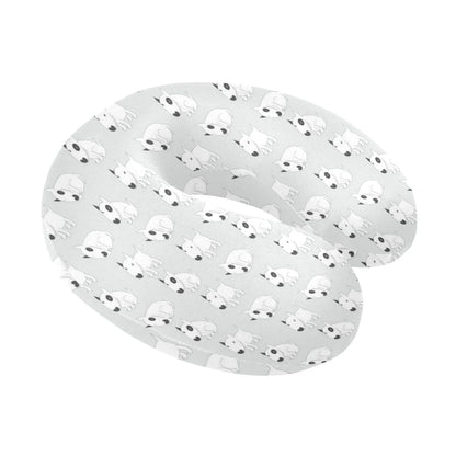 Bull Terrier hand draw Print Pattern U-Shaped Travel Neck Pillow-JTAMIGO.COM